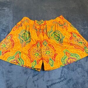 ESCADA Orange Paisley Print Relaxed Fit Shorts Colorful Mens size 38"
